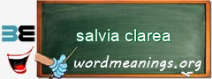 WordMeaning blackboard for salvia clarea